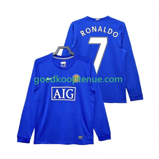 3de Retro Tenue van Manchester United Cristiano Ronaldo 7 2009 Heren 2008 Lange Mouw