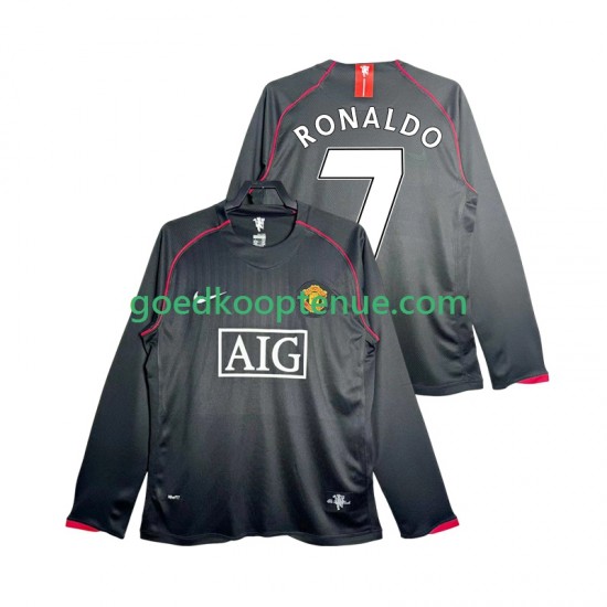 Uit Retro Tenue van Manchester United Critstiano Ronaldo 7 2007 Heren 2008 Lange Mouw