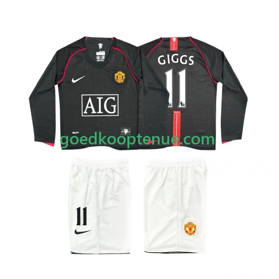 Uit Retro Tenue van Manchester United GIGGS 11 2007 Kind 2-13 jaar 2008 Lange Mouw