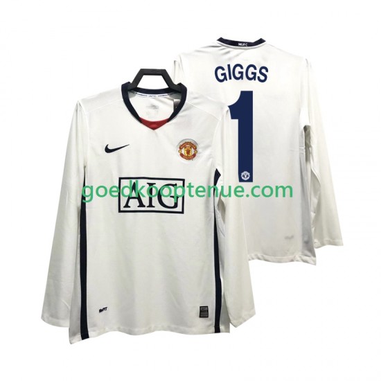 Uit Retro Tenue van Manchester United GIGGS 11 Premier League 2009 Heren 2008 Lange Mouw