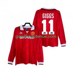 Thuis Retro Tenue van Manchester United GIGGS 11 1992 Heren 1994 Lange Mouw