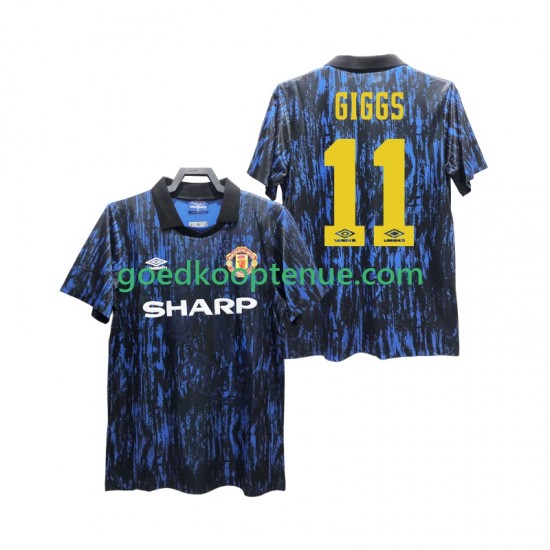 Thuis Retro Tenue van Manchester United GIGGS 11 1993 Heren Korte Mouw