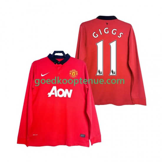 Thuis Retro Tenue van Manchester United GIGGS 11 2013 2014 Heren Lange Mouw