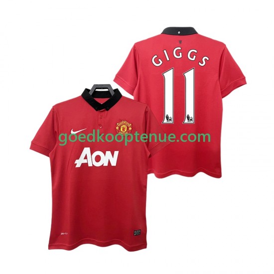 Thuis Retro Tenue van Manchester United GIGGS 11 2013 2014 Heren Korte Mouw