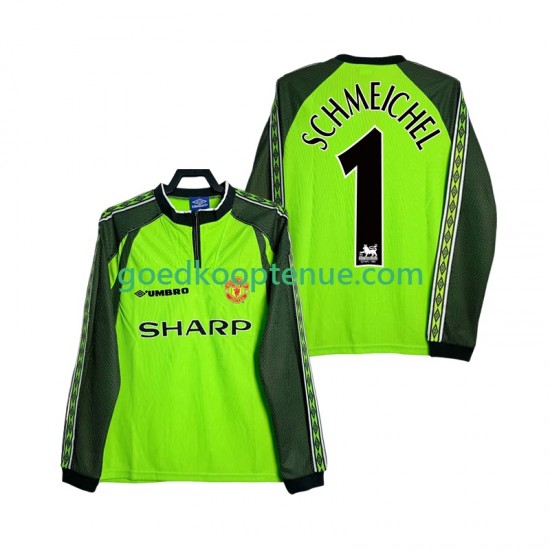Thuis Retro Tenue van Manchester United Keepersshirt SCHMEICHEL 1 2000 Heren 1998 Lange Mouw