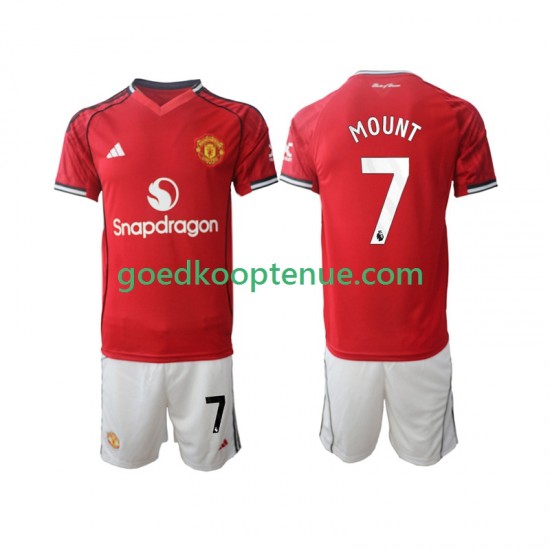 Thuis Tenue van Manchester United Mason Mount 7 Kind 2-13 jaar 2025-26 Korte Mouw