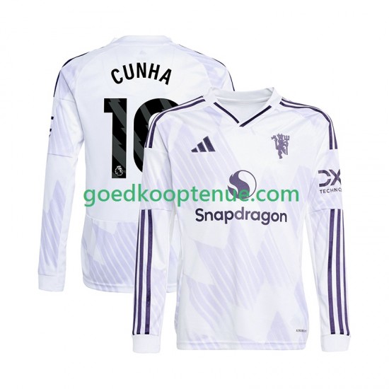 Uit Tenue van Manchester United Matheus Cunha 10 Heren 2025-26 Lange Mouw