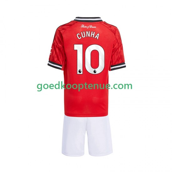 Thuis Tenue van Manchester United Matheus Cunha 10 Kind 2-13 jaar 2025-26 Korte Mouw Thuis Tenue van Manchester United Matheus Cunha 10 Kind 2-13 jaar 2025-26 Korte Mouw