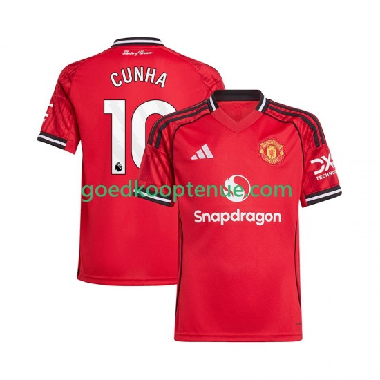 Thuis Tenue van Manchester United Matheus Cunha 10 Heren 2025-26 Korte Mouw