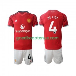 Thuis Tenue van Manchester United Matthijs de Ligt 4 Kind 2-13 jaar 2025-26 Korte Mouw