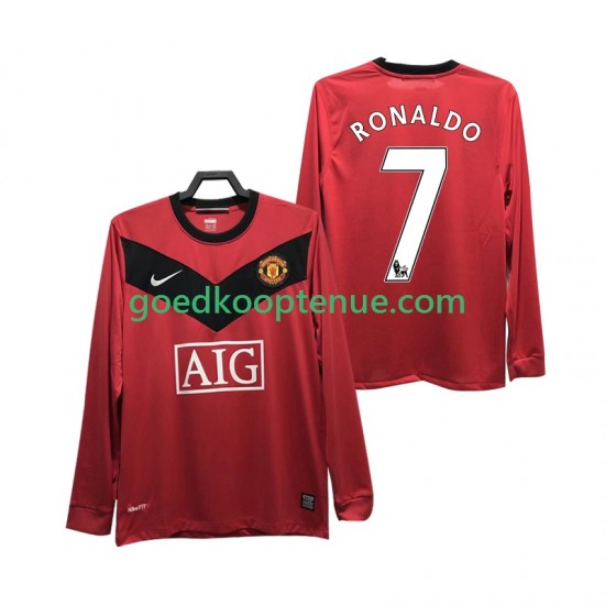 Thuis Retro Tenue van Manchester United RONALDO 7 2009 Heren 2010 Lange Mouw