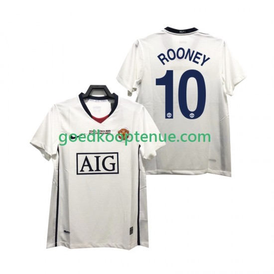 Uit Retro Tenue van Manchester United ROONEY 10 Champions League 2009 Heren 2008 Korte Mouw
