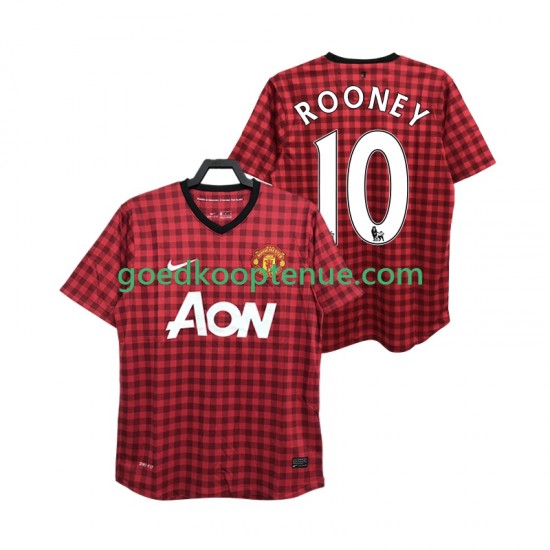 Thuis Retro Tenue van Manchester United ROONEY 10 2012 2013 Heren Korte Mouw