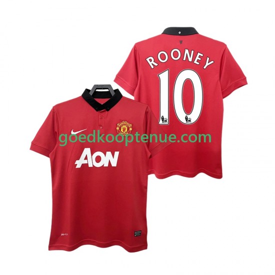Thuis Retro Tenue van Manchester United ROONEY 10 2013 2014 Heren Korte Mouw