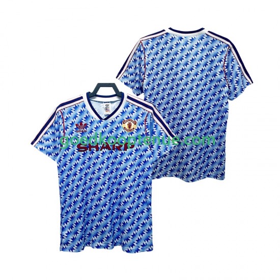 Uit Retro Tenue van Manchester United 1990 1992 Heren Korte Mouw