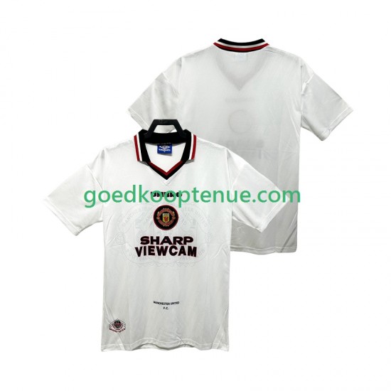 Uit Retro Tenue van Manchester United 1996 1997 Heren Korte Mouw