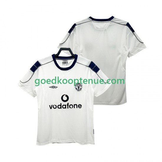 Uit Retro Tenue van Manchester United 2000 2001 Heren Korte Mouw