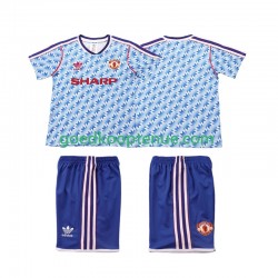 Uit Retro Tenue van Manchester United 1990 1992 Kind 2-13 jaar Korte Mouw