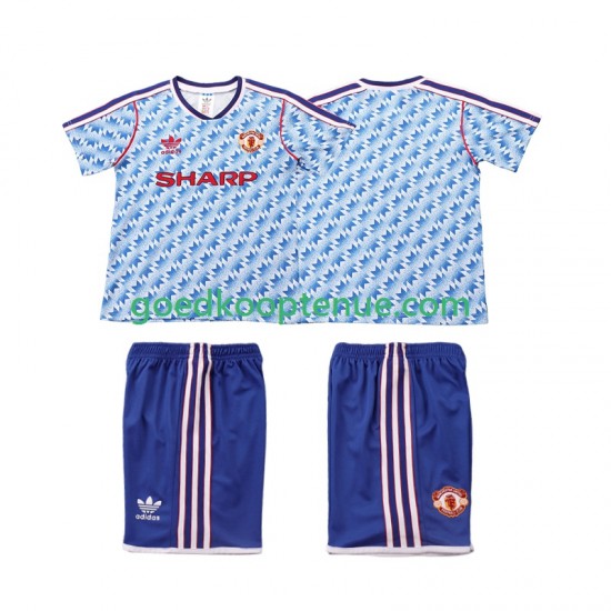 Uit Retro Tenue van Manchester United 1990 1992 Kind 2-13 jaar Korte Mouw Uit Retro Tenue van Manchester United 1990 1992 Kind 2-13 jaar Korte Mouw