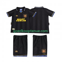 Uit Retro Tenue van Manchester United 1993 Kind 2-13 jaar 1994 Korte Mouw