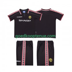 Uit Retro Tenue van Manchester United Kind 2-13 jaar 1998 1999 Korte Mouw