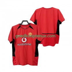 Thuis Retro Tenue van Manchester United Heren 2004 2002 Korte Mouw