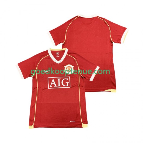 Thuis Retro Tenue van Manchester United 2007 Heren 2006 Korte Mouw
