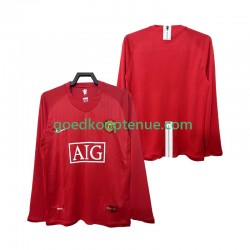 Thuis Retro Tenue van Manchester United 2007 Heren 2008 Lange Mouw