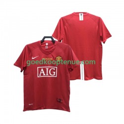 Thuis Retro Tenue van Manchester United 2007 Heren 2008 Korte Mouw