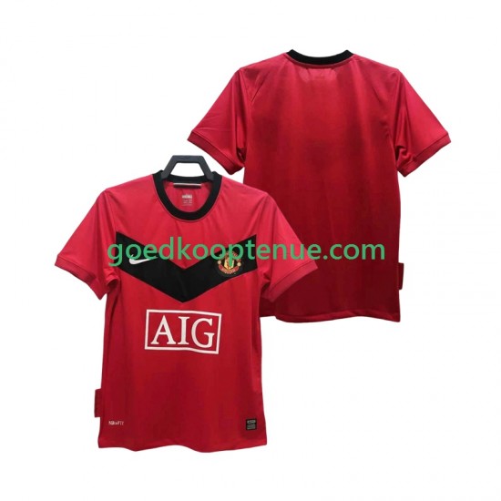 Thuis Retro Tenue van Manchester United 2009 Heren 2010 Korte Mouw