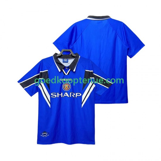 3de Retro Tenue van Manchester United 1996 Heren 1998 Korte Mouw