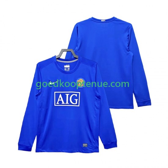 3de Retro Tenue van Manchester United 2009 Heren 2008 Lange Mouw