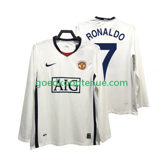 Uit Retro Tenue van Manchester United Ronaldo 7 Premier League 2009 Heren 2008 Lange Mouw
