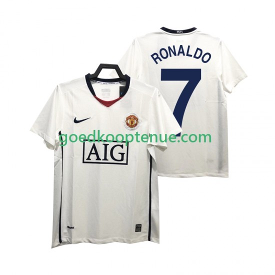 Uit Retro Tenue van Manchester United Ronaldo 7 Premier League 2009 Heren 2008 Korte Mouw