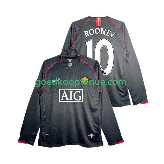 Uit Retro Tenue van Manchester United Rooney 10 2007 Heren 2008 Lange Mouw