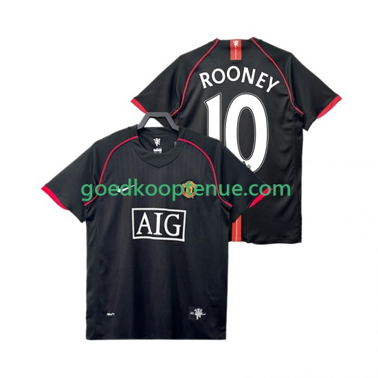 Uit Retro Tenue van Manchester United Rooney 10 2007 Heren 2008 Korte Mouw