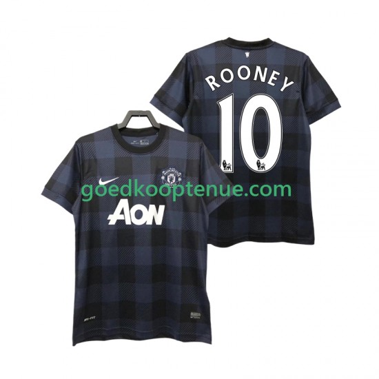 Uit Retro Tenue van Manchester United Rooney 10 2013 2014 Heren Korte Mouw