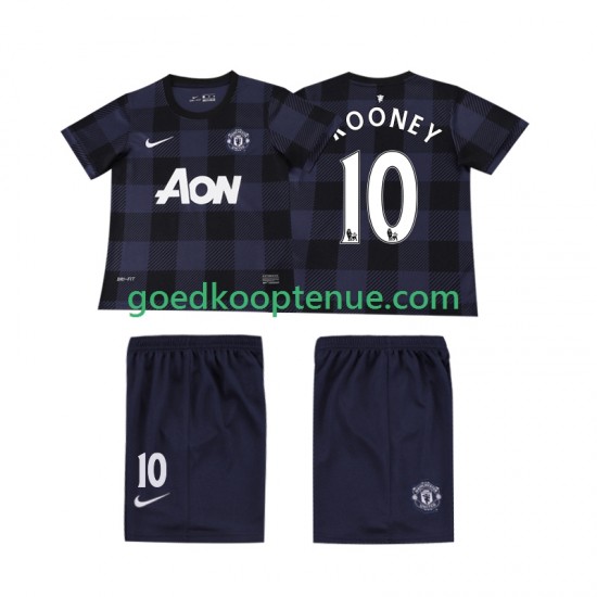 Uit Retro Tenue van Manchester United Rooney 10 2013 2014 Kind 2-13 jaar Korte Mouw