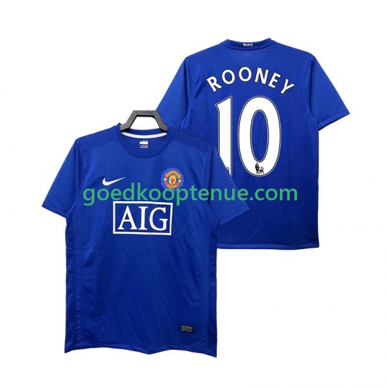 3de Retro Tenue van Manchester United Rooney 10 2009 Heren 2008 Korte Mouw