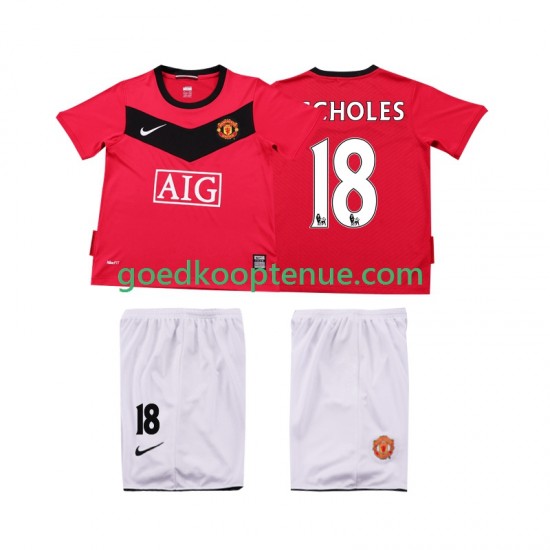 Thuis Retro Tenue van Manchester United SCHOLES 18 2009 Kind 2-13 jaar 2010 Korte Mouw Thuis Retro Tenue van Manchester United SCHOLES 18 2009 Kind 2-13 jaar 2010 Korte Mouw