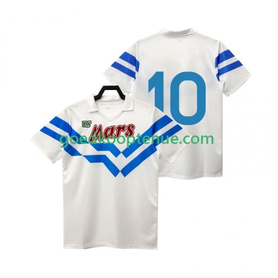 Uit Retro Tenue van Napoli 10 1988 1989 Heren Korte Mouw