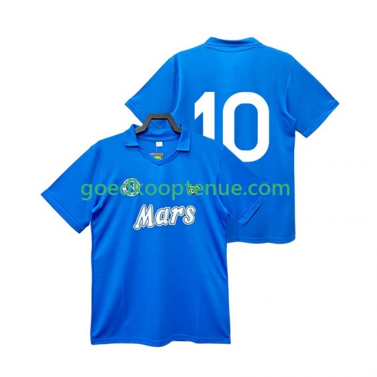 Thuis Retro Tenue van Napoli 10 1988 1989 Heren Korte Mouw