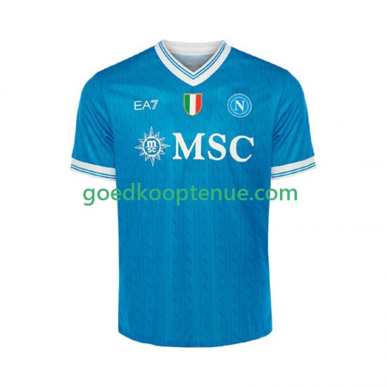 Thuis Tenue van Napoli Heren 2025-26 Korte Mouw