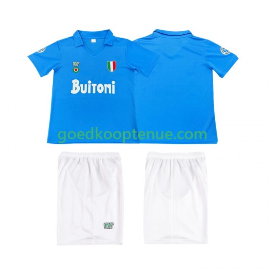 Thuis Retro Tenue van Napoli 1987 1988 Kind 2-13 jaar Korte Mouw