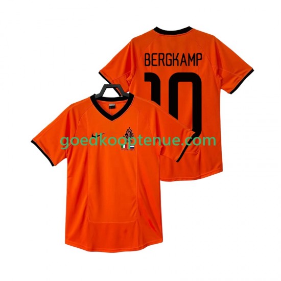 Thuis Retro Tenue van Nederland BERGKAMP 10 2000 Heren Korte Mouw