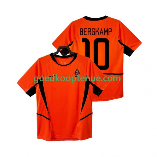 Thuis Retro Tenue van Nederland BERGKAMP 10 Heren 2002 Korte Mouw