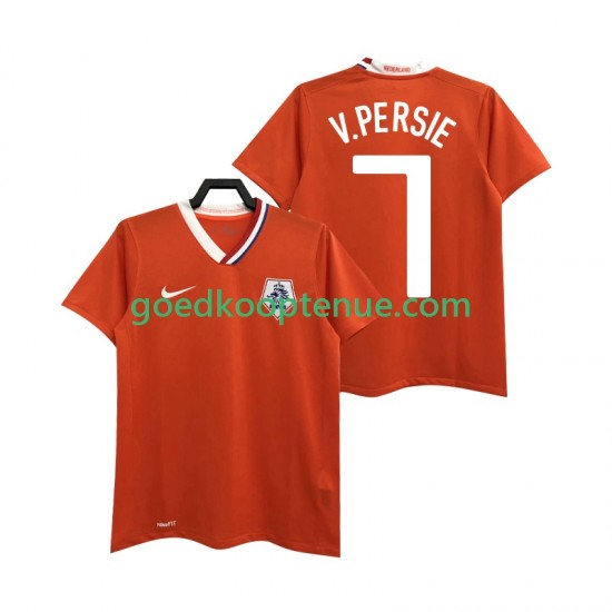 Thuis Retro Tenue van Nederland Robin van Persie 7 Heren 2008 Korte Mouw