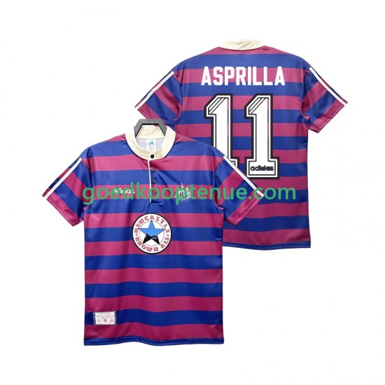 Uit Retro Tenue van Newcastle United ASPRILLA 11 1995 1997 Heren Korte Mouw