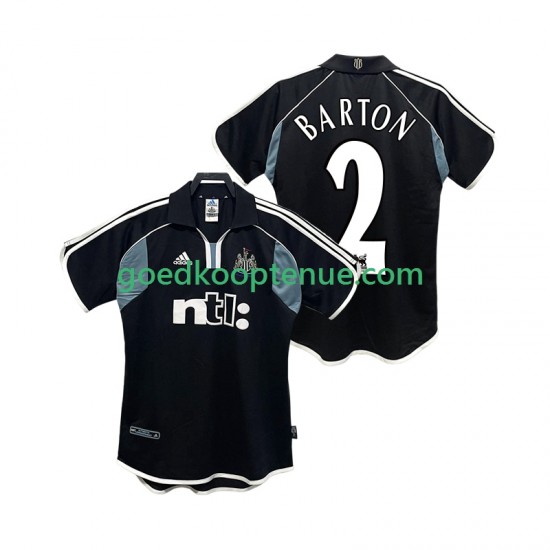 Uit Retro Tenue van Newcastle United BARTON 2 2000 2001 Heren Korte Mouw