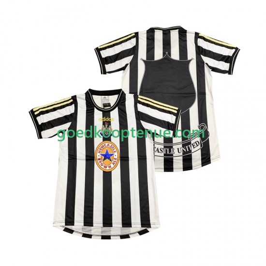 Thuis Retro Tenue van Newcastle United 1997 Heren 1999 Korte Mouw